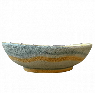 Futurist ceramic bowl by Ivos Pacetti for La Fiamma Albisola, 1930s