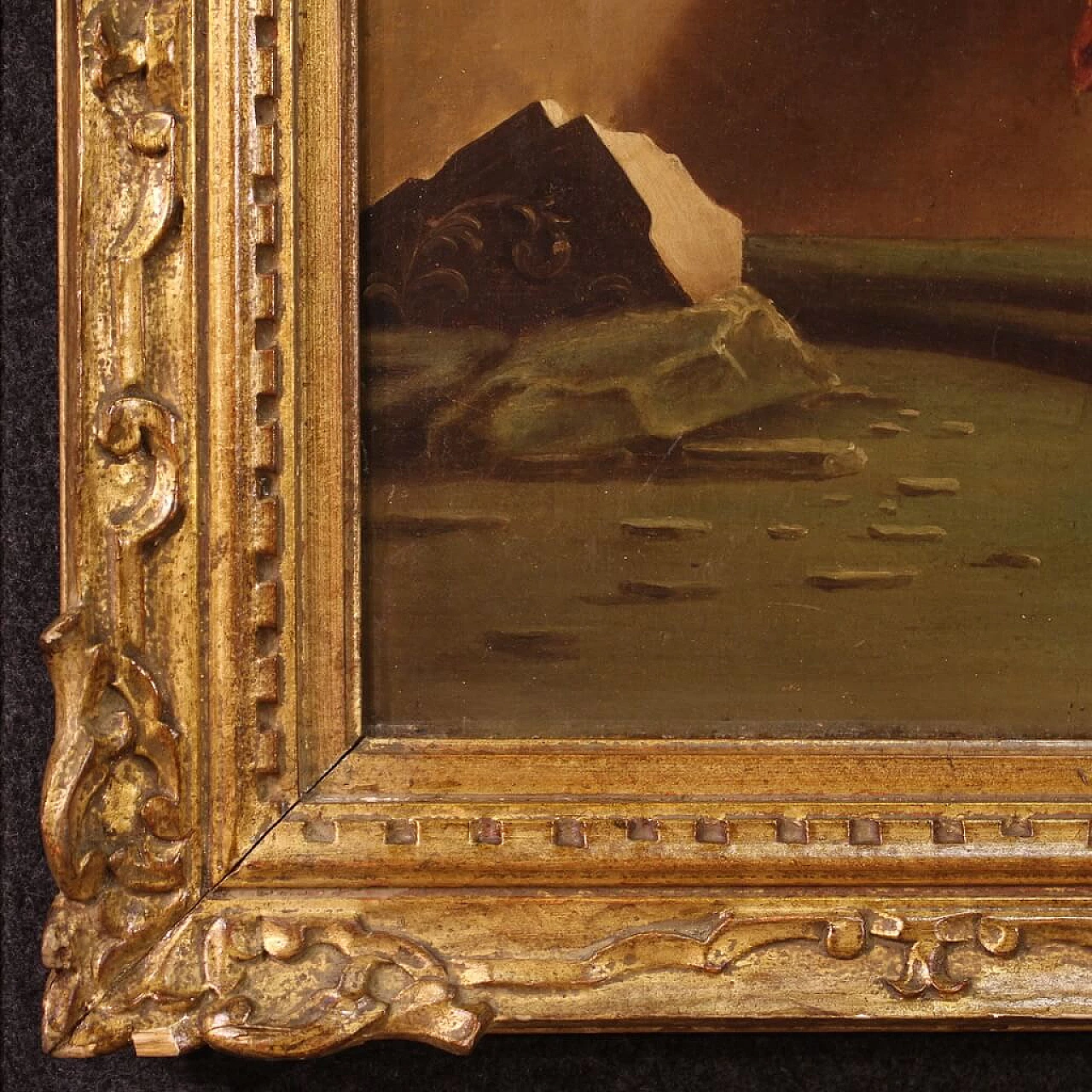 Belisario cieco viene riconosciuto da un soldato, olio su tela, '600 5