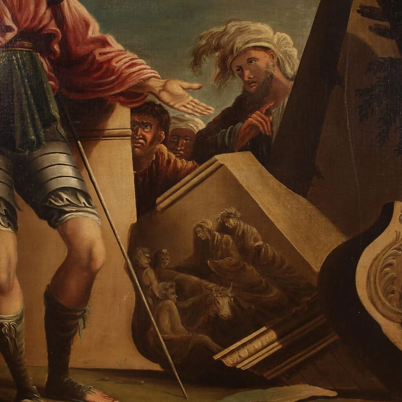 Blind Belisarius is recognised by a soldier, oil on canvas, 17th century 9