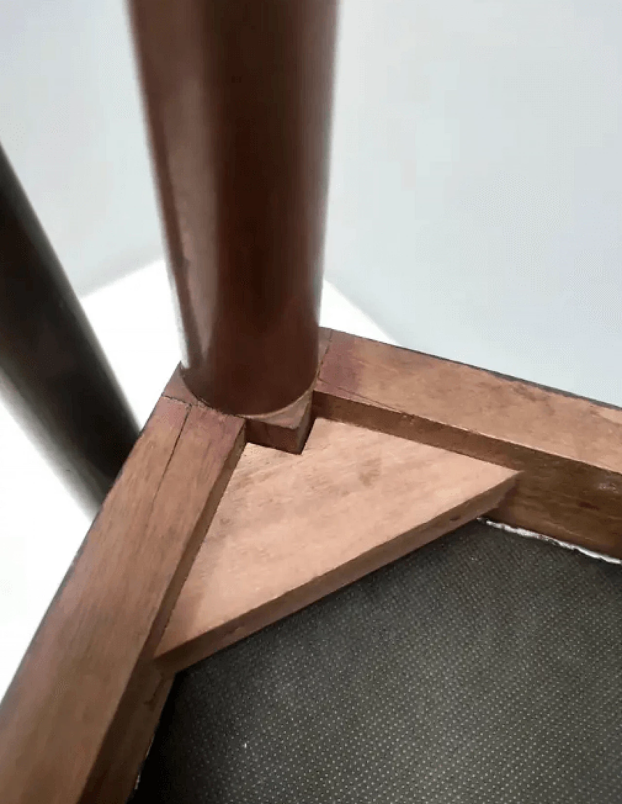 4 Chairs with beech frame and linen fabric by Carlo Enrico Rava, 1950s 12