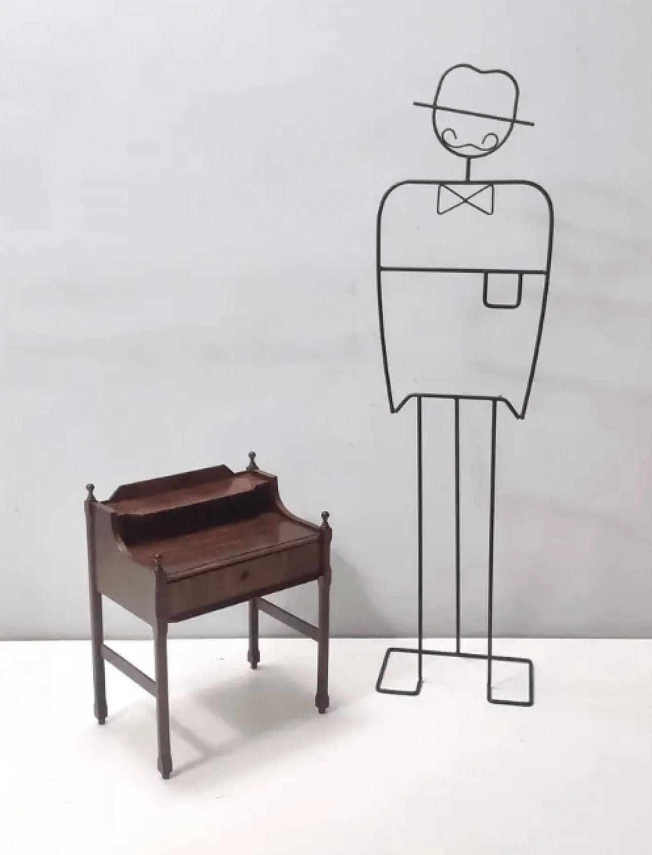 Walnut bedside table, 1970s 2