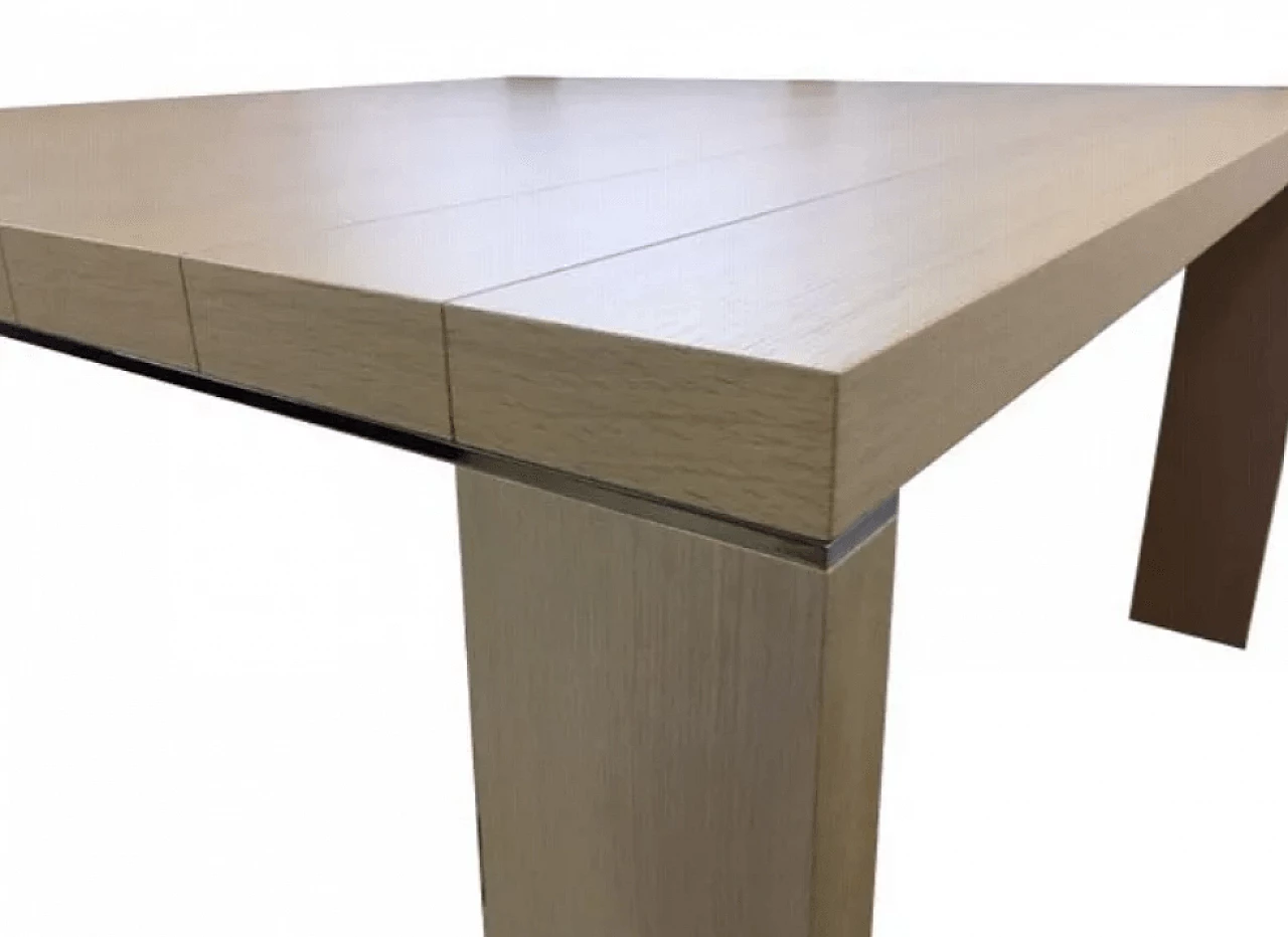 Geometric wooden table by Emaf Progetti for Zanotta, late 20th century 5