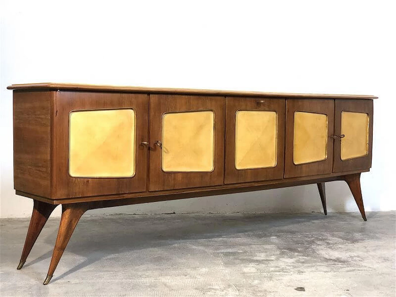 Credenza in pergamena, anni '50 3