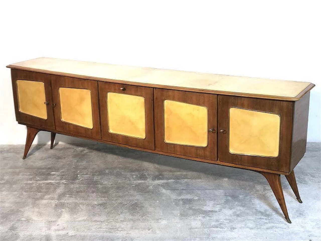 Credenza in pergamena, anni '50 14