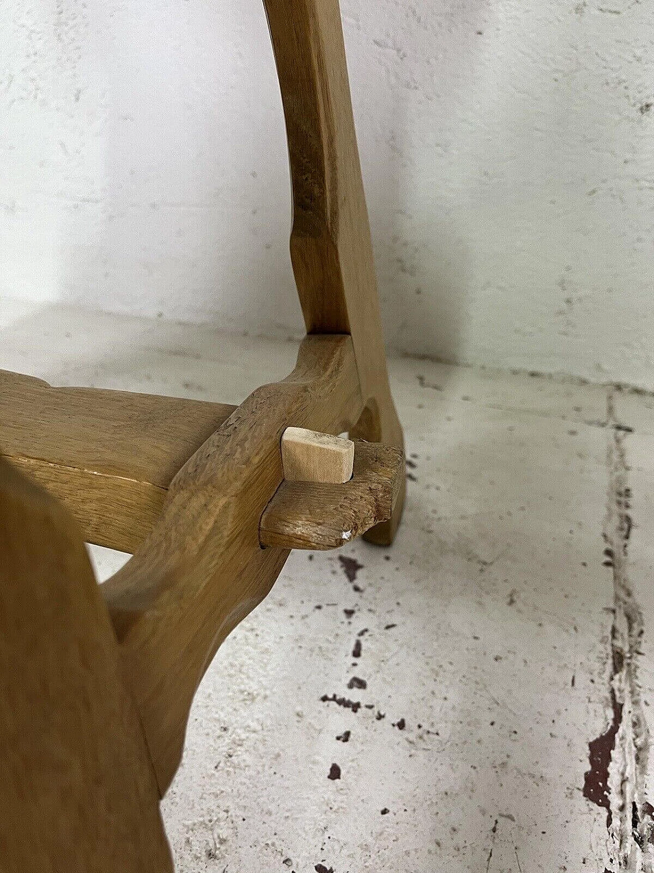 4 Carved wooden chairs, 1960s 15