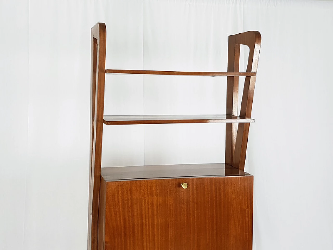 Teak and brass bookcase by ISA Bergamo, 1950s 2