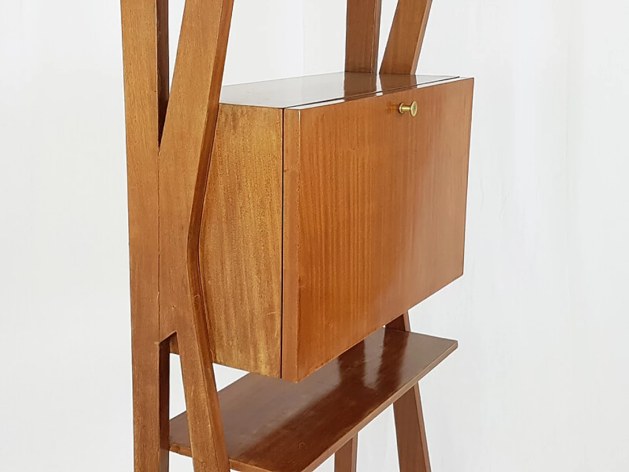 Teak and brass bookcase by ISA Bergamo, 1950s 11