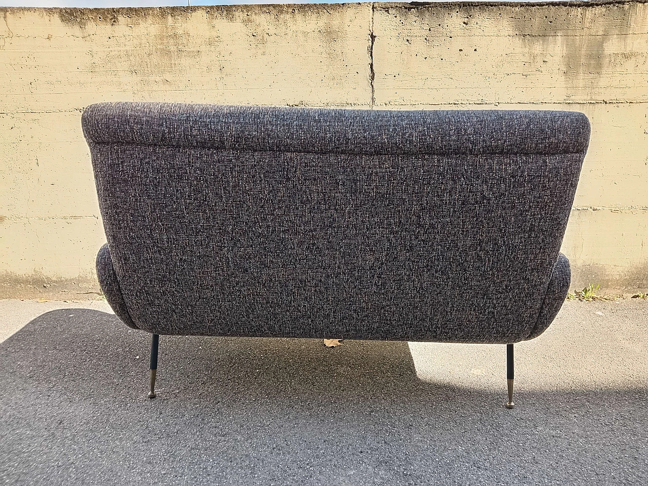 Two-seater bouclé fabric sofa, 1950s 2