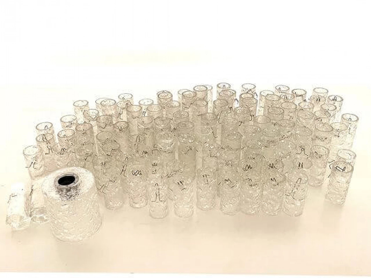 Brass and glass ceiling lamp by Doria Leuchten, 1970s 7