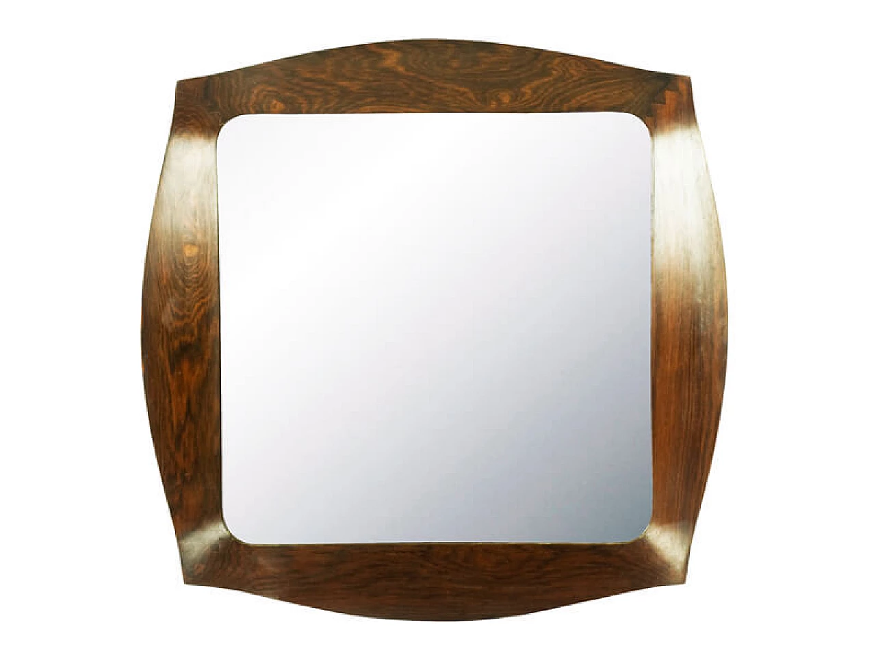 Savino rosewood mirror by Campo & Graffi for Home Torino, 1960s 2