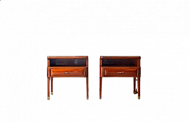 Pair of rosewood bedside tables from La Permanente Mobili Cantù, 1970s