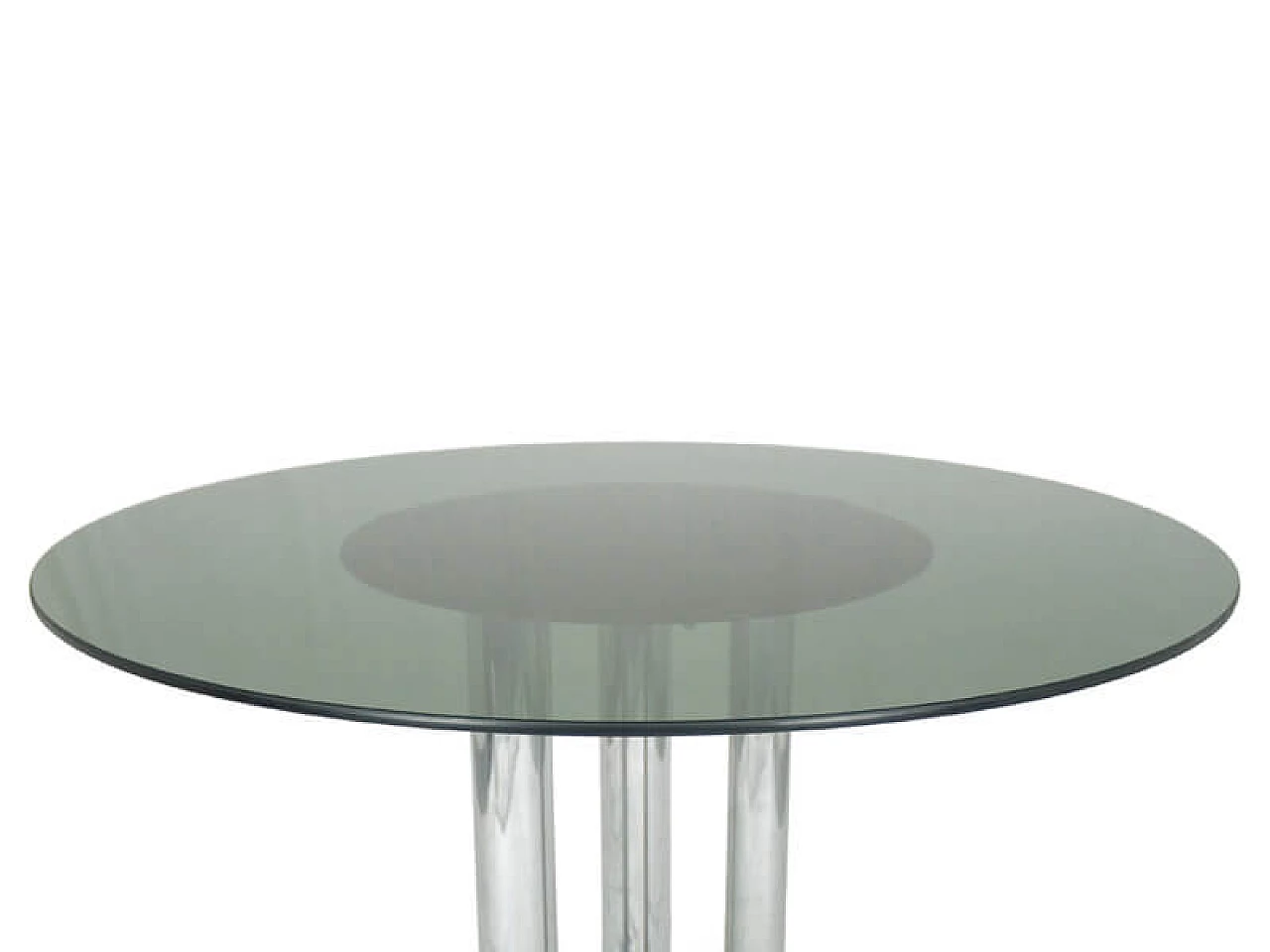 Trufflio table with chrome base and smoked glass top by Sergio Asti for Poltronova, 1969 12
