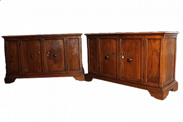 Pair of walnut sideboards, mid-18th century
