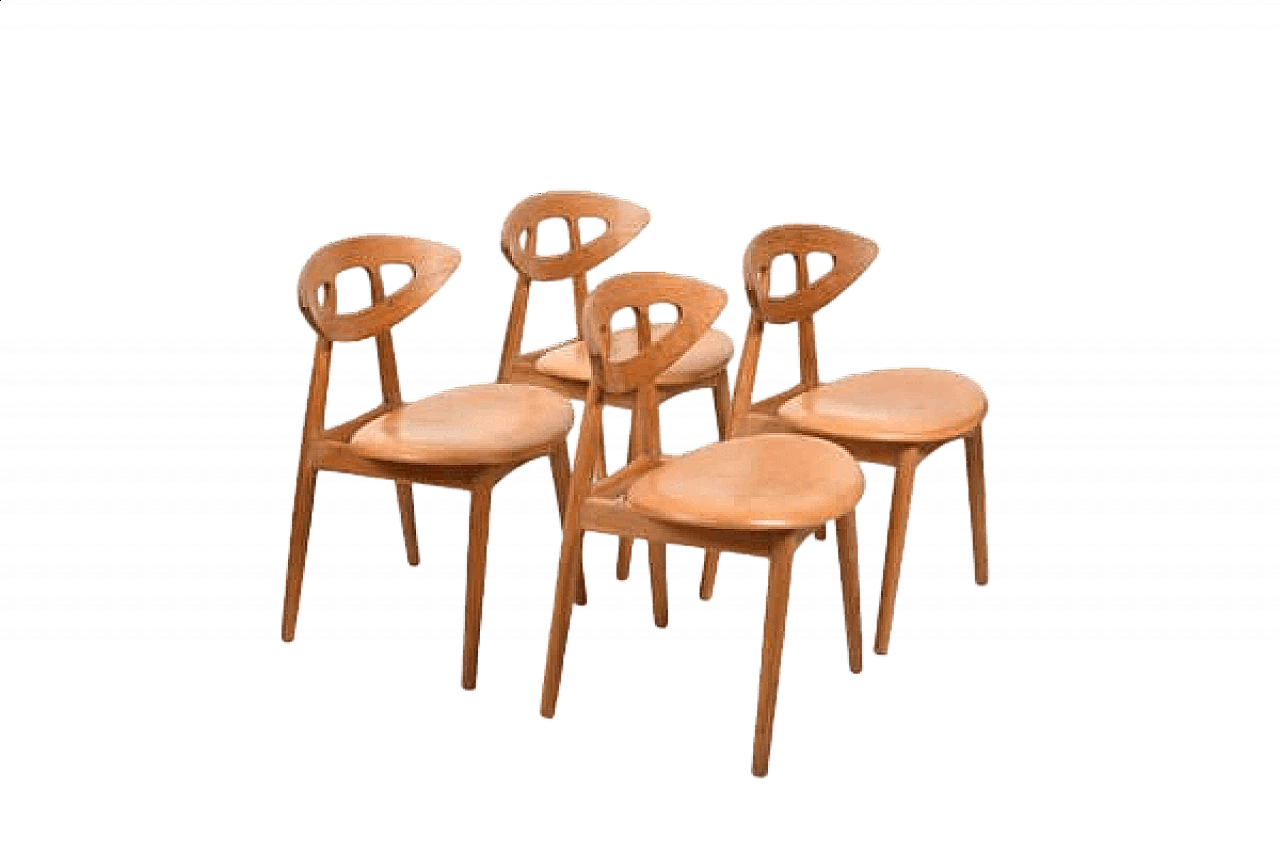 4 Eye 84 chairs by Ejvind A. Johansson for Ivan Gern Møbelfabrik, 1960s 16
