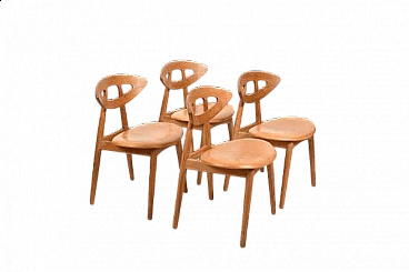 4 Eye 84 chairs by Ejvind A. Johansson for Ivan Gern Møbelfabrik, 1960s