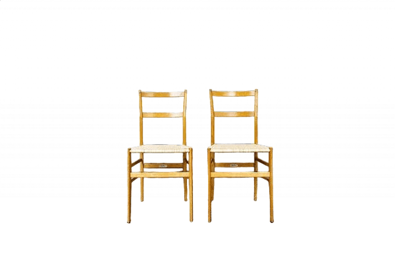 Pair of 699 Superleggera chairs by Gio Ponti for Cassina, 1970s 7
