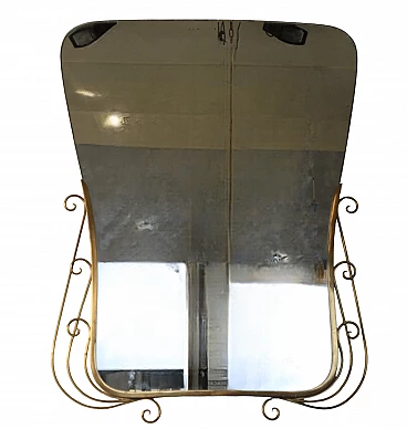 Mirror with brass frame, 1960s