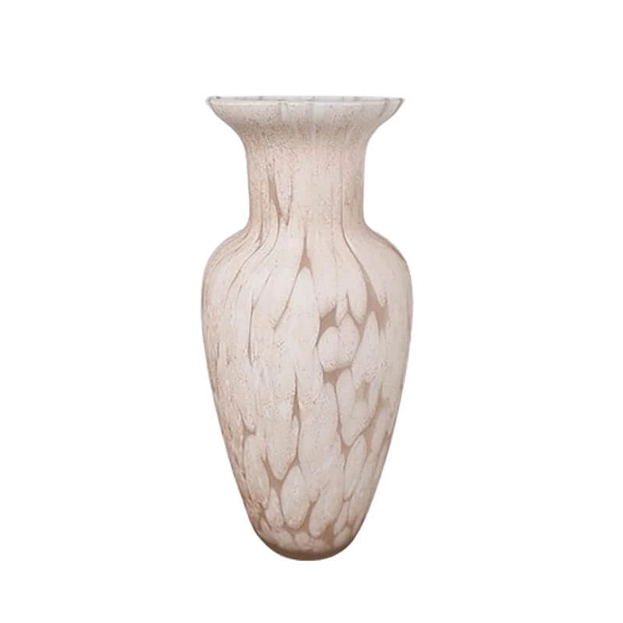 Vaso in vetro di Murano bianco e rosa di Artelinea, anni '60 1