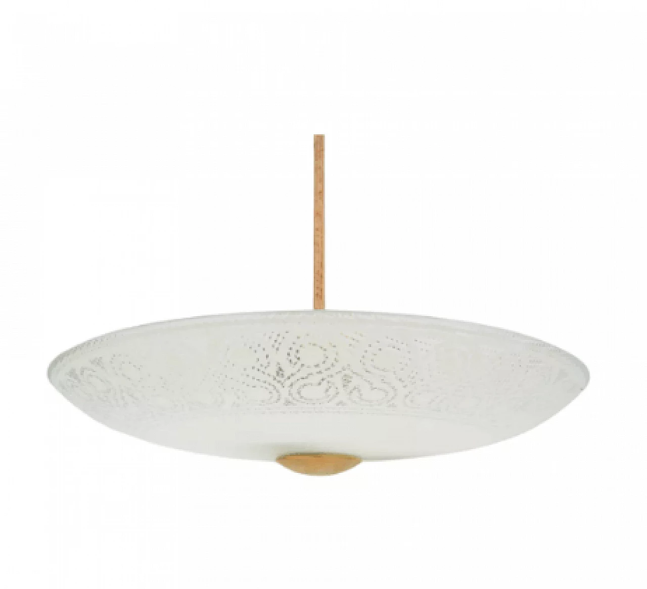 Decorated glass chandelier by VEB Narva Luchten, 1950s 5