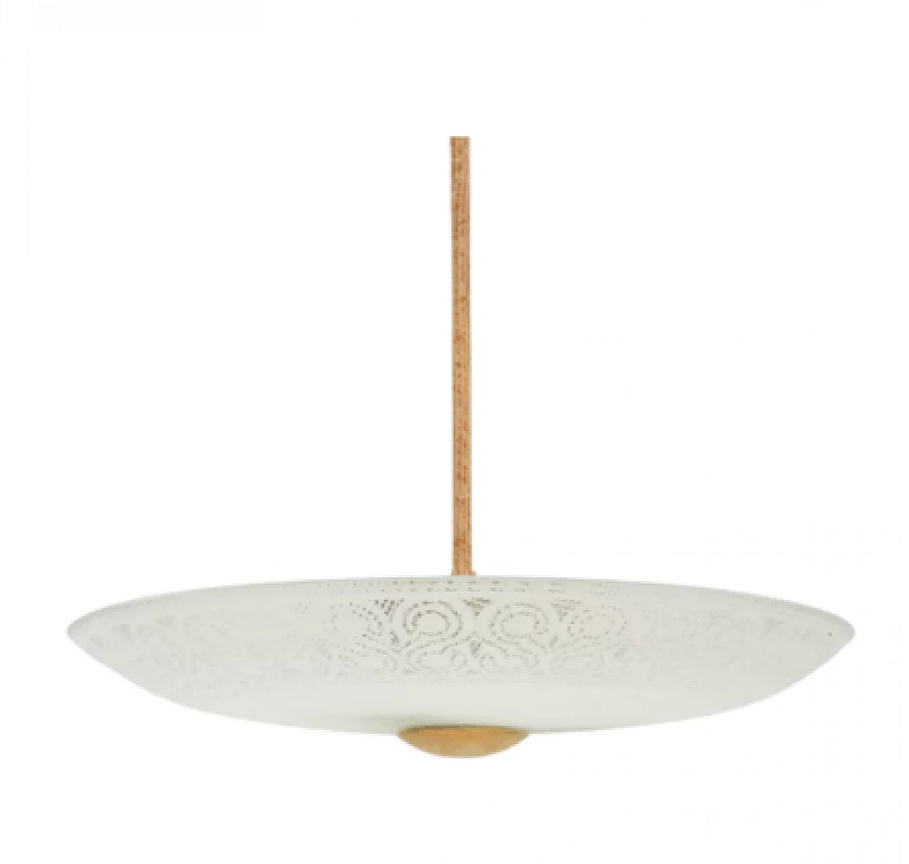 Decorated glass chandelier by VEB Narva Luchten, 1950s 8