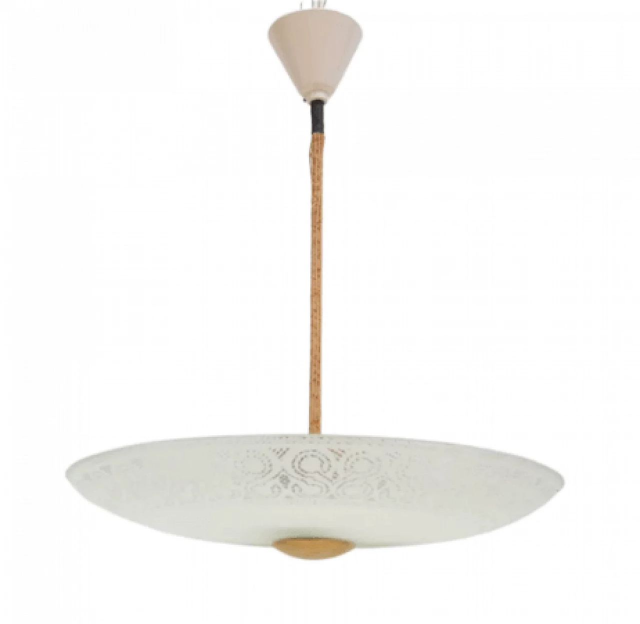 Decorated glass chandelier by VEB Narva Luchten, 1950s 15