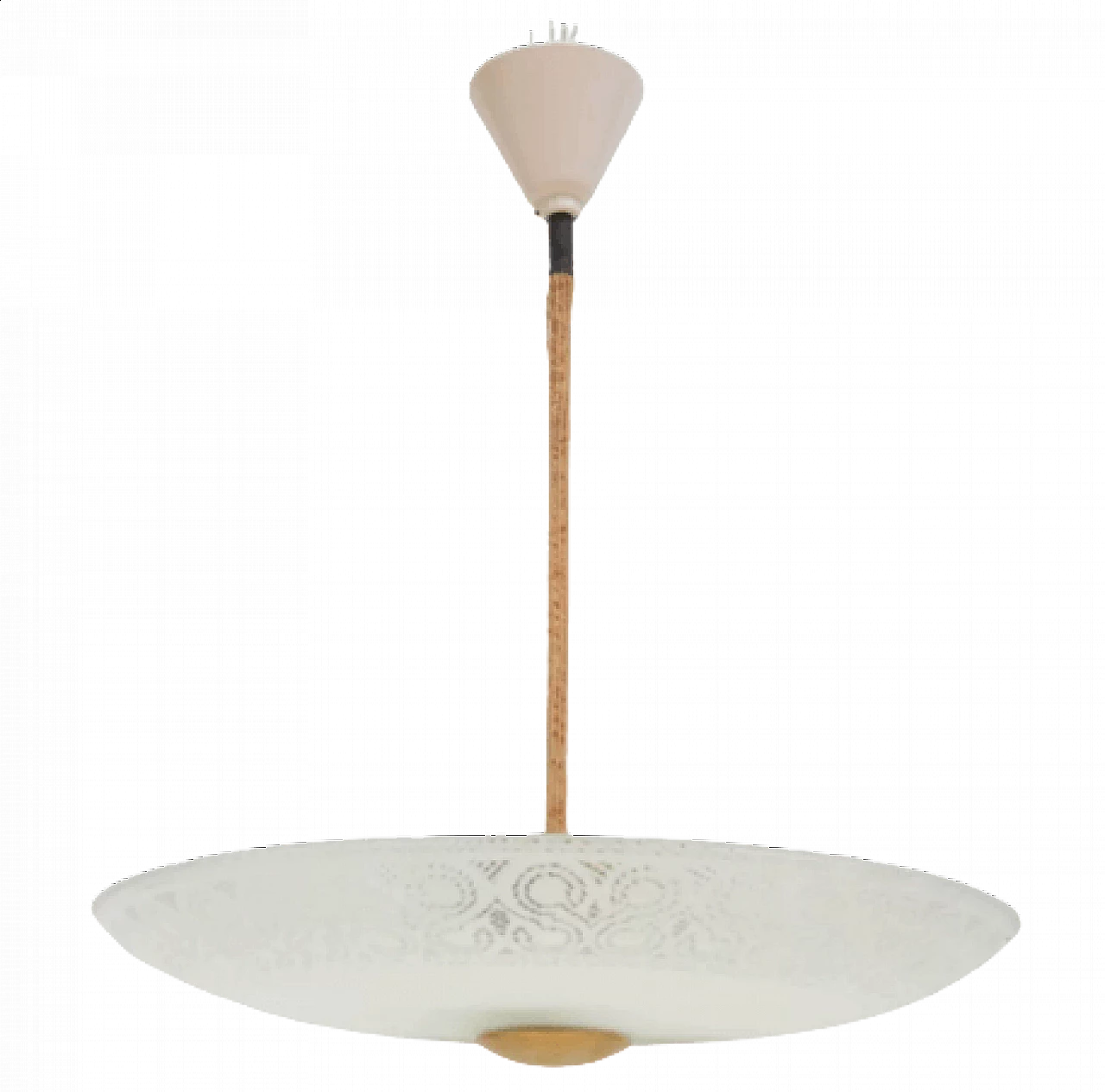 Decorated glass chandelier by VEB Narva Luchten, 1950s 16