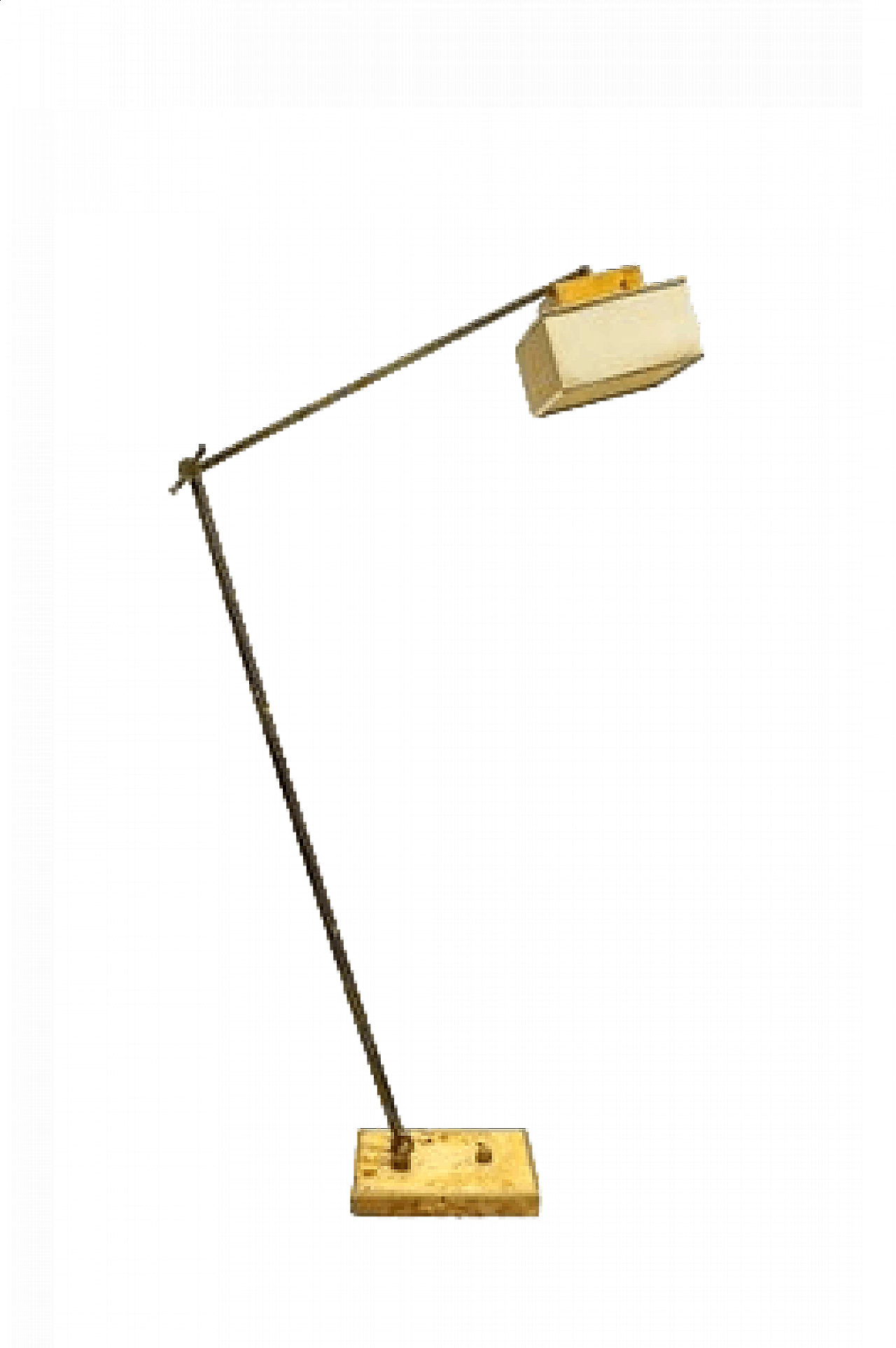 Floor lamp in brass, briarwood and fabric by Romeo Rega, 1970s 11