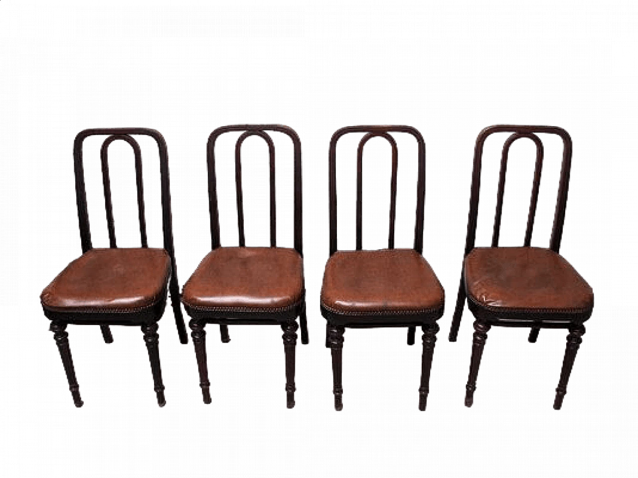 4 wooden chairs attributed to Thonet, 1910s 13