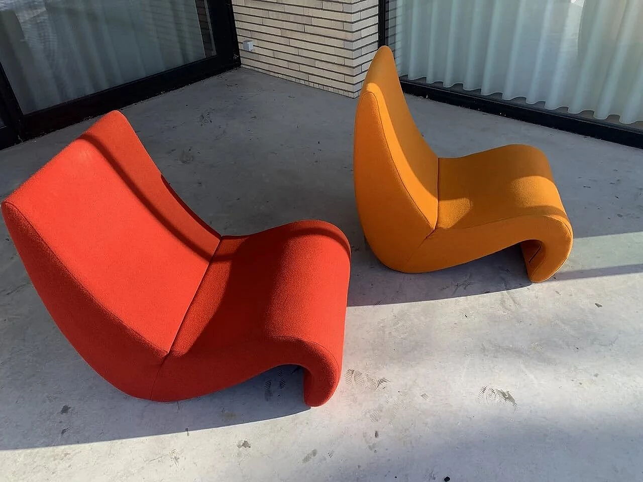 Pair of Amoebe armchairs by Verner Panton for Vitra 12