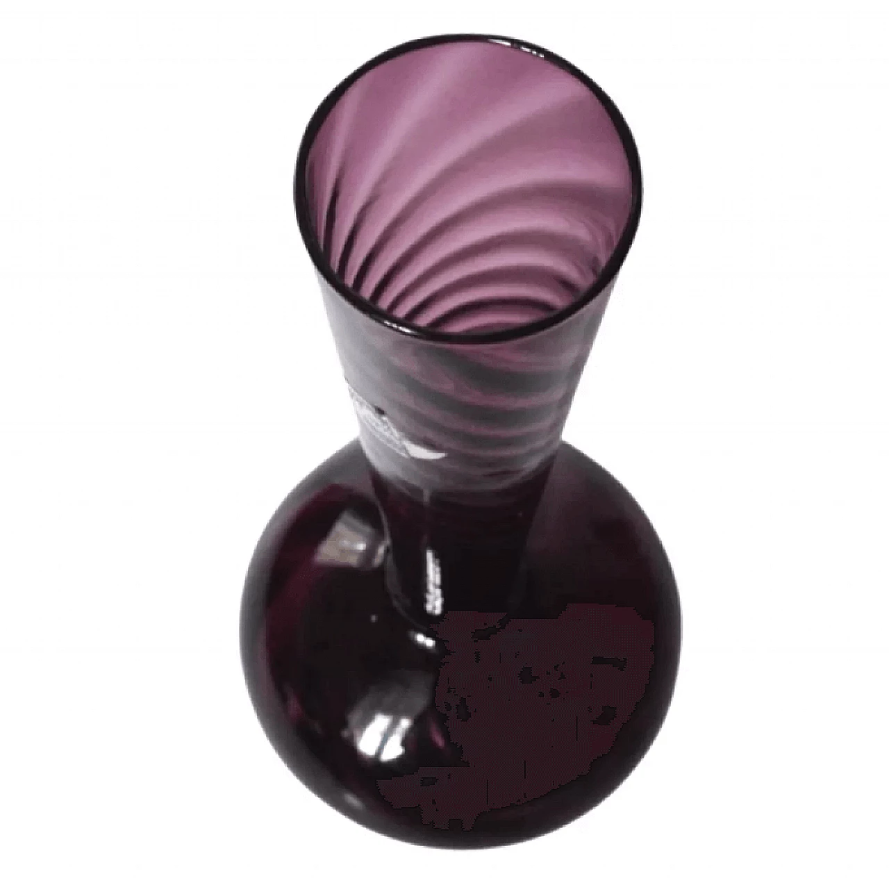 Twist vase in amethyst crystal, 1980s 3