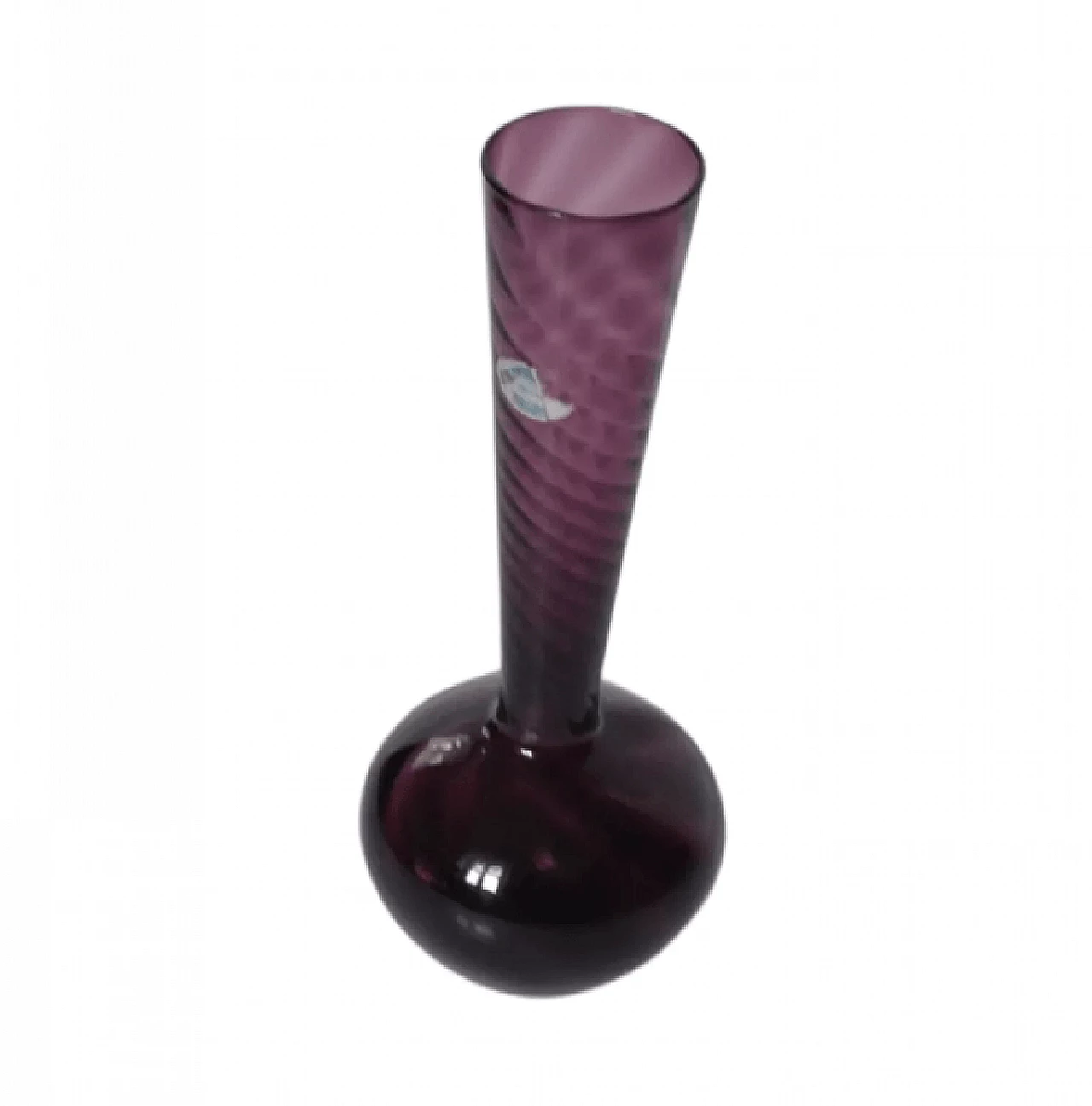 Twist vase in amethyst crystal, 1980s 4