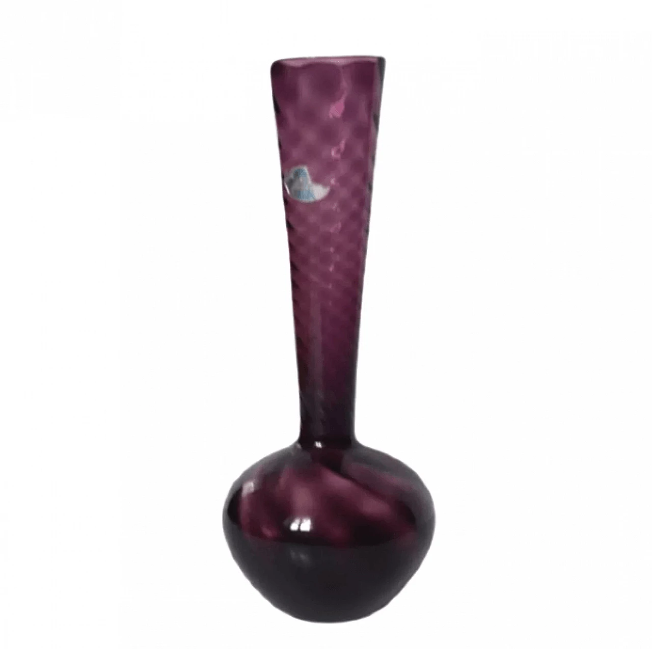 Twist vase in amethyst crystal, 1980s 5