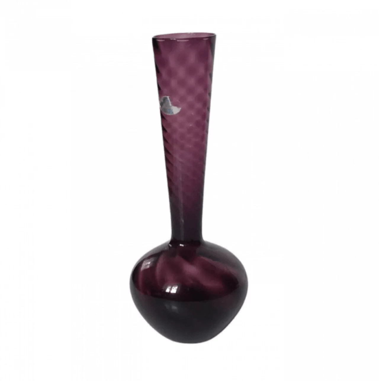 Twist vase in amethyst crystal, 1980s 7