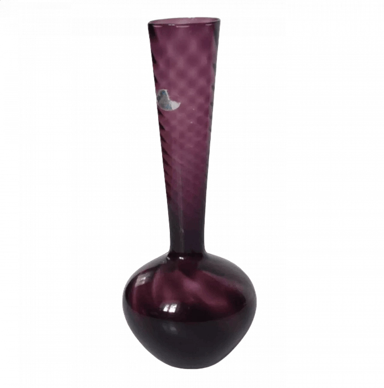 Twist vase in amethyst crystal, 1980s 8