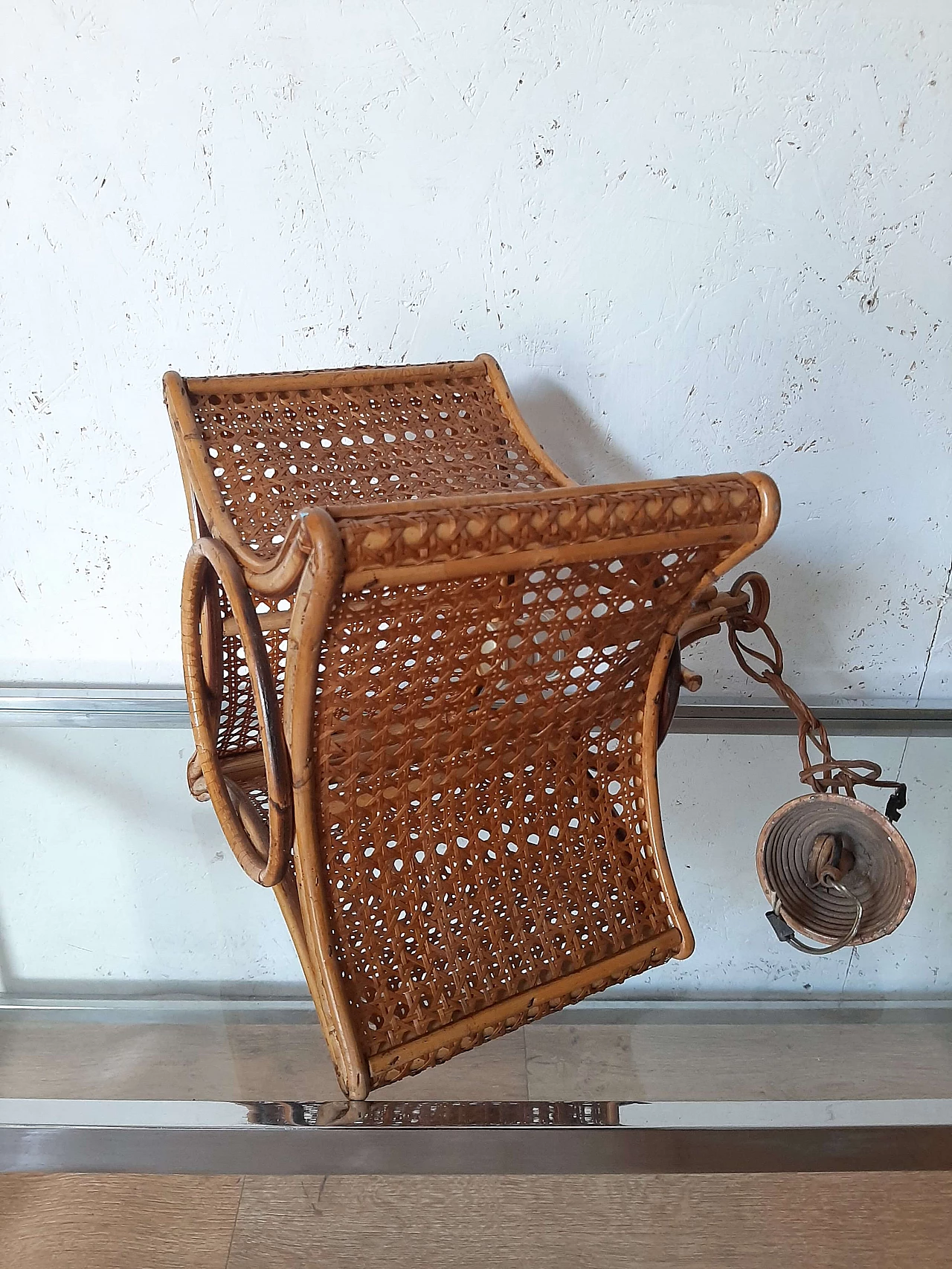 Bamboo chandelier, 1970s 6