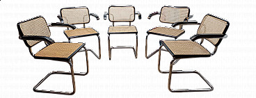 5 Cesca armchairs by Marcel Breuer for Stendig Co. NY, 1970s