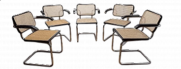 5 Cesca armchairs by Marcel Breuer for Stendig Co. NY, 1970s