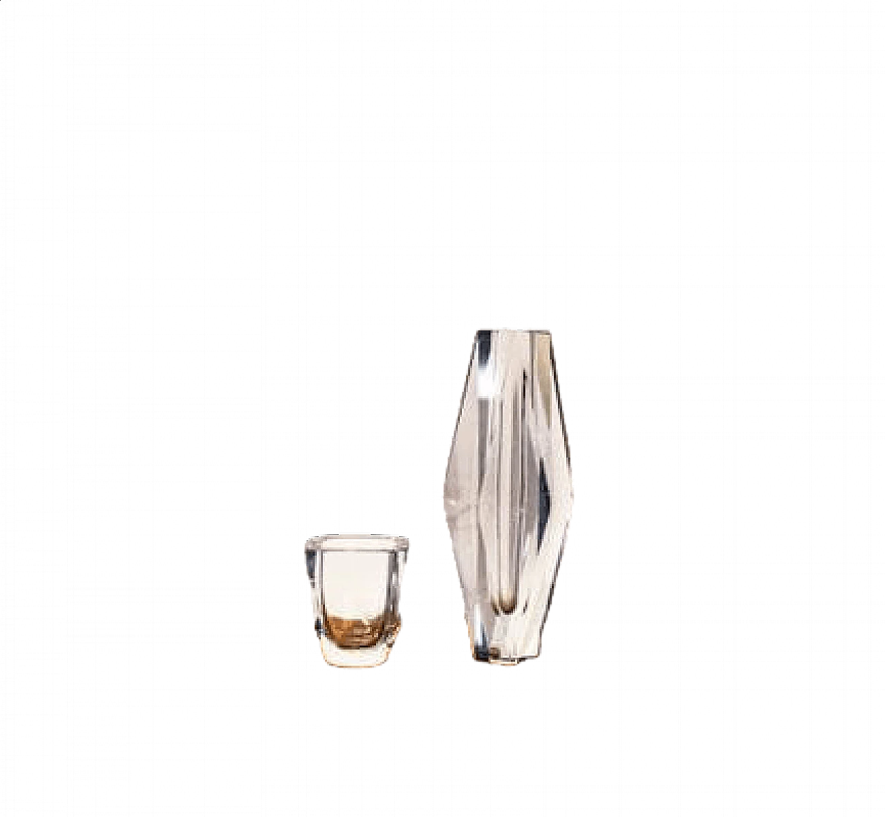 Pair of glass vases by Asta Strömberg for Strömbergshytt, 1960s 15