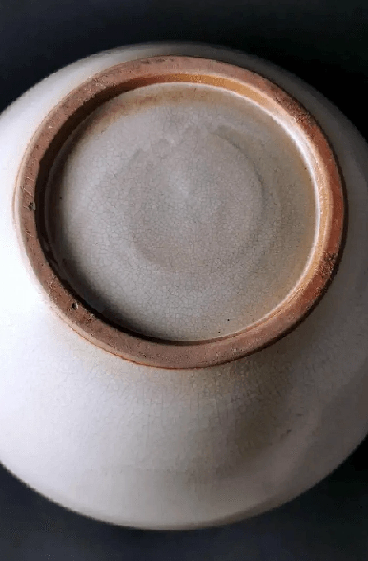 French craquelé white ceramic vase, 1970s 13