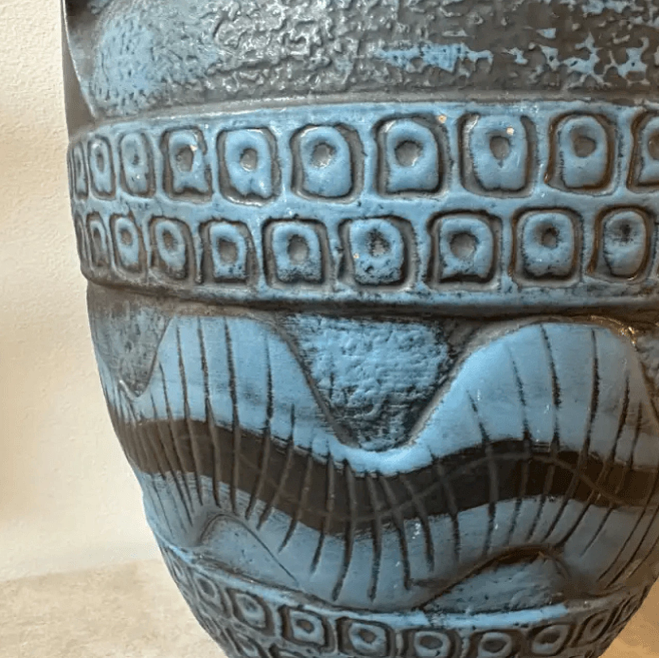 Blue and grey ceramic vase by Carstens Tonnieshof, 1960s 5