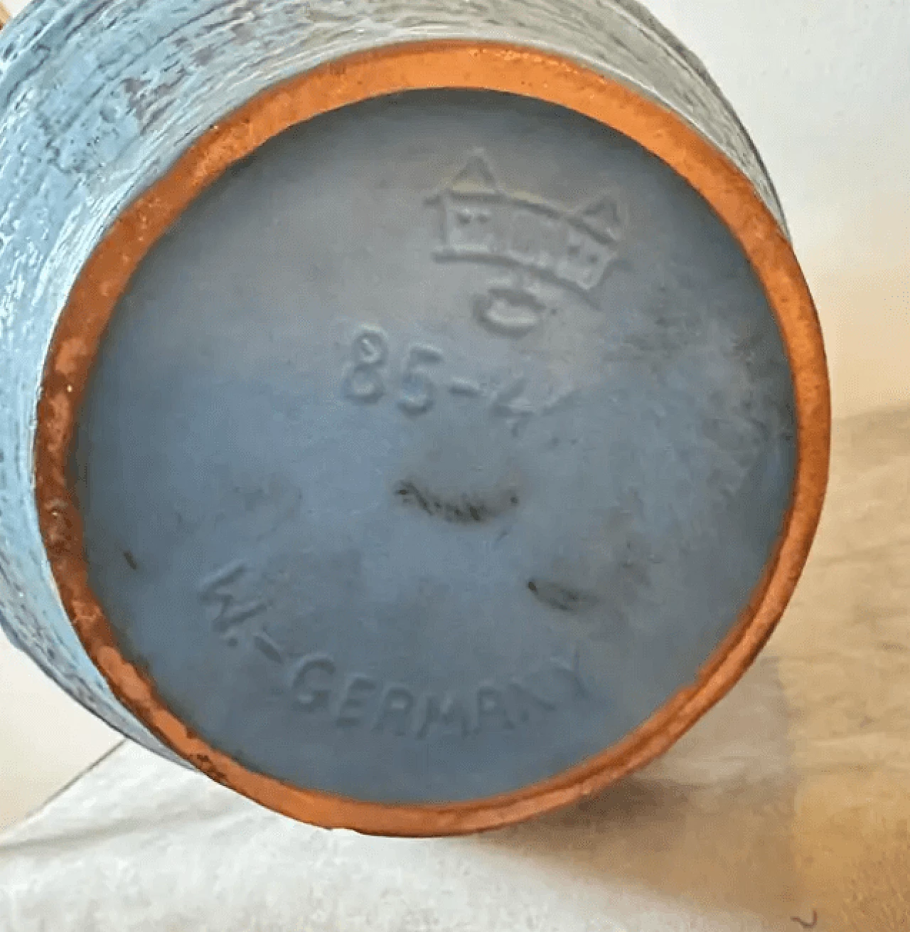 Blue and grey ceramic vase by Carstens Tonnieshof, 1960s 8