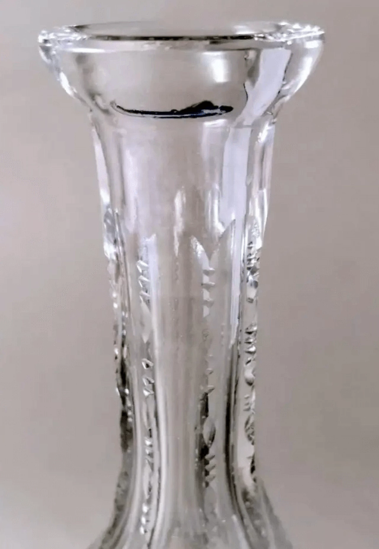 Bottiglia di liquore in cristallo molato a mano in stile bohémien, primo '900 16