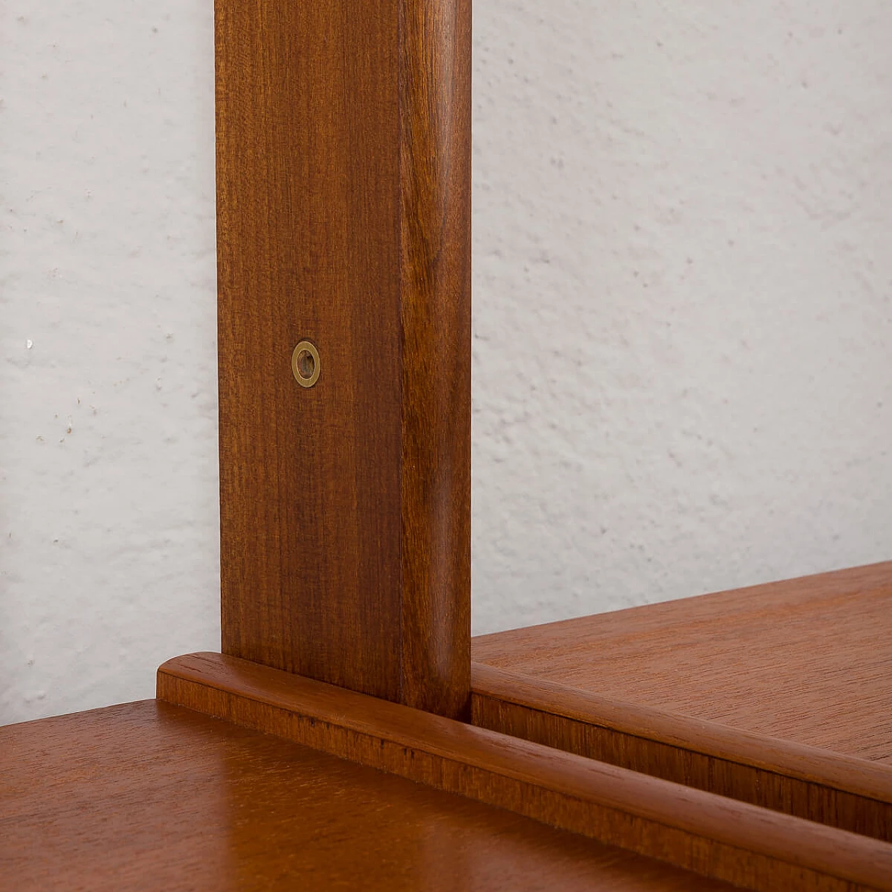 Scandinavian free standing wall unit in teak, 1960s 19