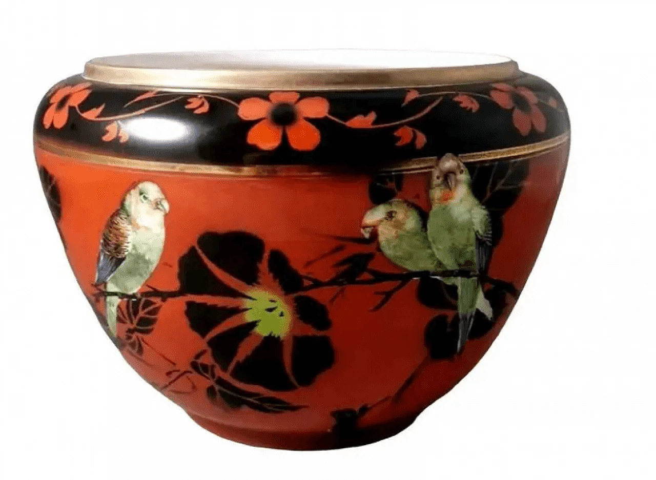 Painted terracotta cachepot by Gibson & Sons, 1912 1