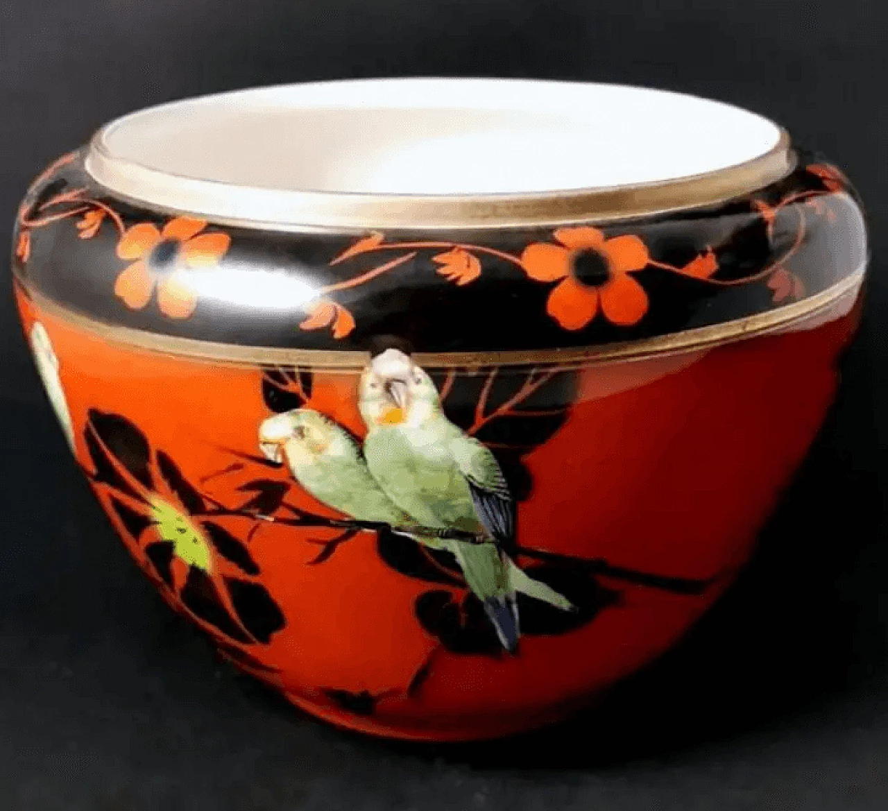 Painted terracotta cachepot by Gibson & Sons, 1912 4
