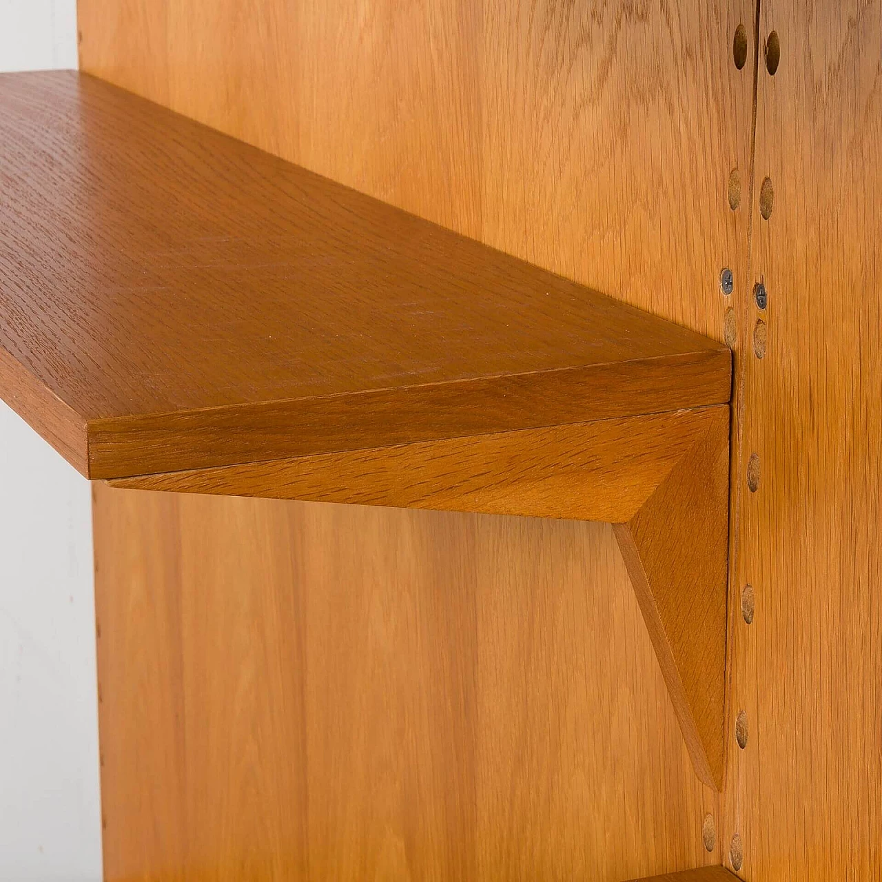 Oak wall cabinet with back panels by Poul Cadovius for Cado, 1970s 7