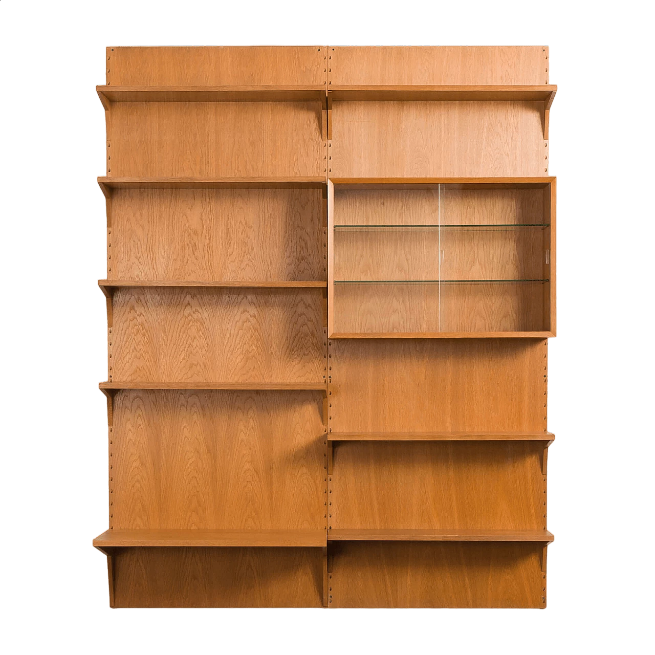 Oak wall cabinet with back panels by Poul Cadovius for Cado, 1970s 13