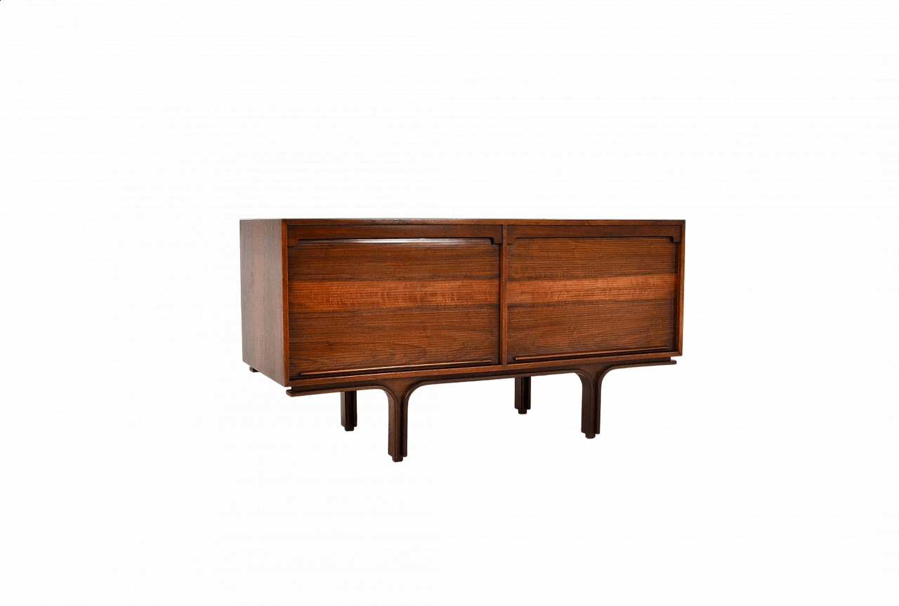 Wooden sideboard with sliding doors by Gianfranco Frattini for Bernini, 1950s 10