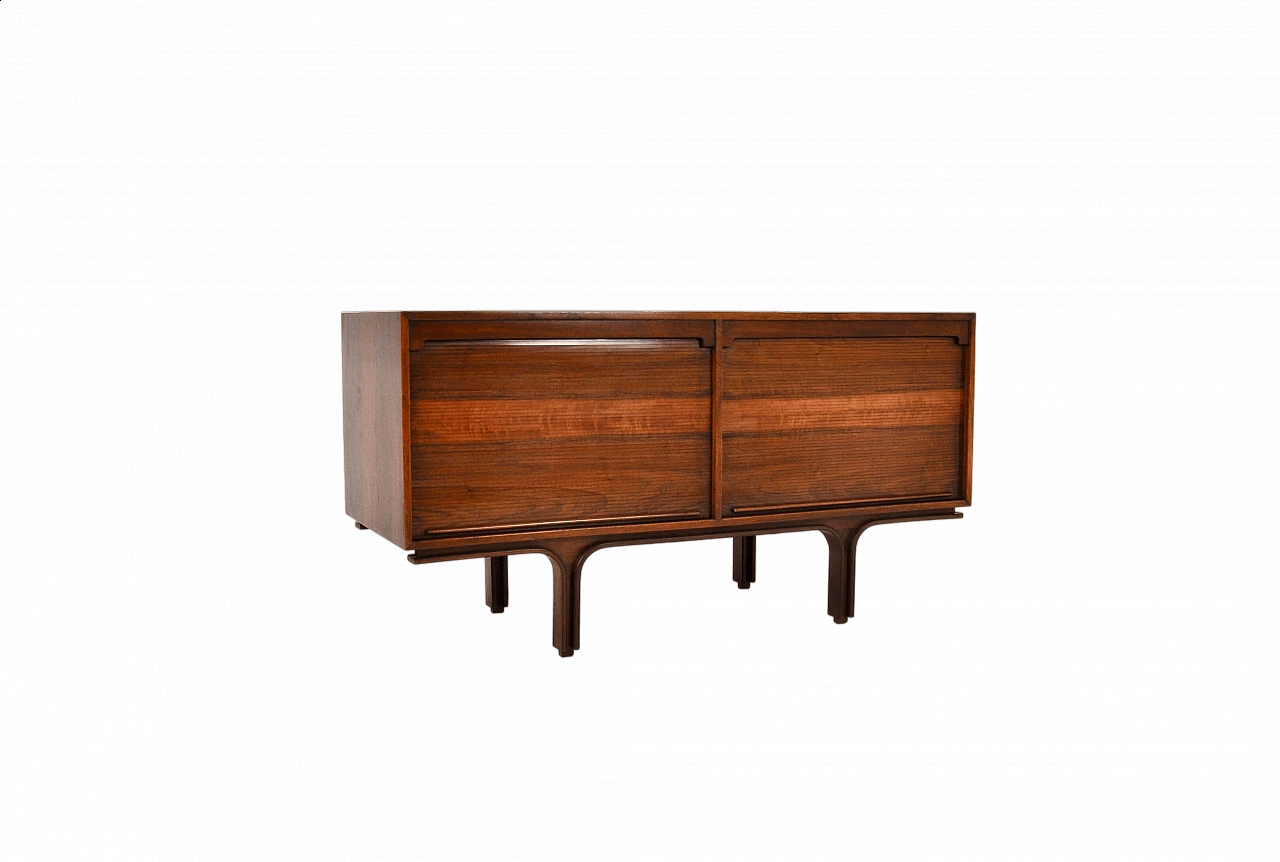 Credenza in legno ad ante scorrevoli di Gianfranco Frattini per Bernini, anni '50 10