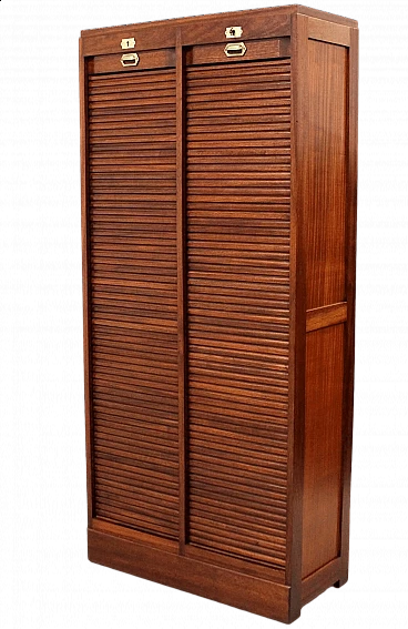 Mahogany shutter box, early 20th century